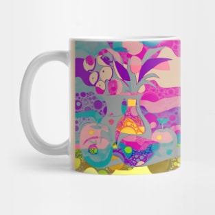 Abstract fruits and vase colorful pattern 1 Mug